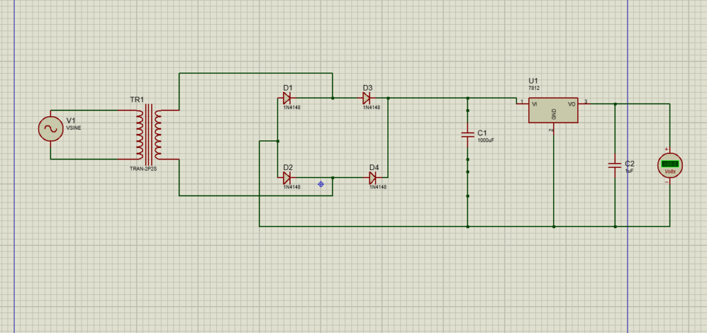 Circuit diagram of Bridge Rectifier