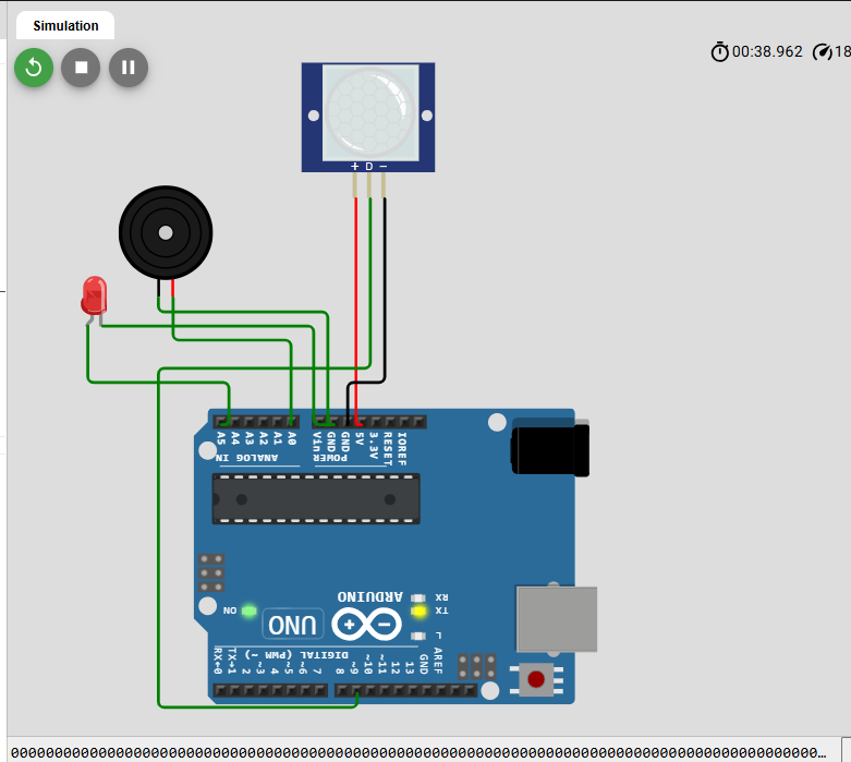 Motion Alert Detection system using arduino and PIR sensor.