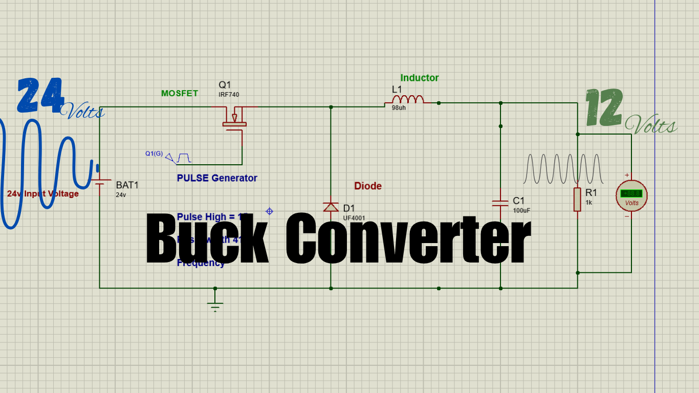 24 to 12 volt DC to DC buck Convertor