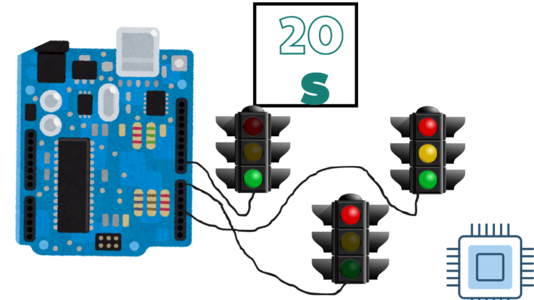 3-Way Traffic Signal System Using Arduino microcontroller